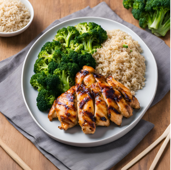 Pollo a la Brasa & brown rice Plate